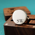 Custom Groomsmen Cufflinks Gift with Engraved Wooden Box, Personalized Wedding Day Cufflinks for Groomsmen, Best Man & Groom, Elegant Gift for Husband