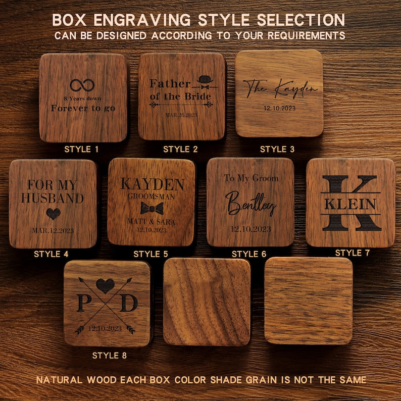 Custom cufflinks Engraved Box Optional, Personalized Wedding Day Cuff links for Groom grooms men Gift, Anniversary Gift for Husband
