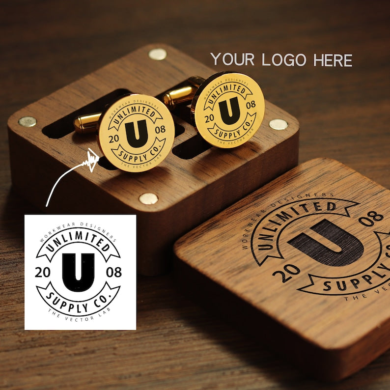 Custom Logo & Photo Cufflinks – Personalised Metal Cufflinks for Corporate, Wedding & Luxury Gifting