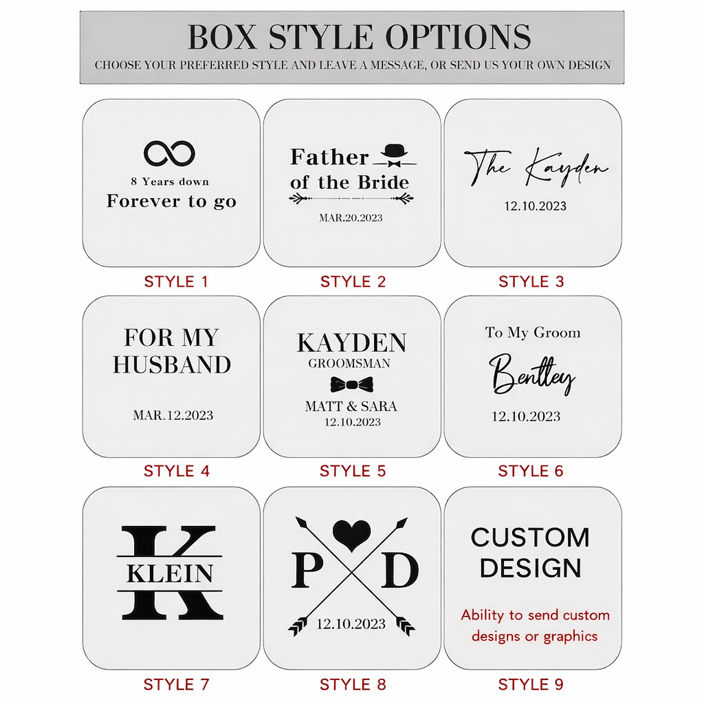 Custom cufflinks Engraved Box Optional, Personalized Wedding Day Cuff links for Groom grooms men Gift, Anniversary Gift for Husband