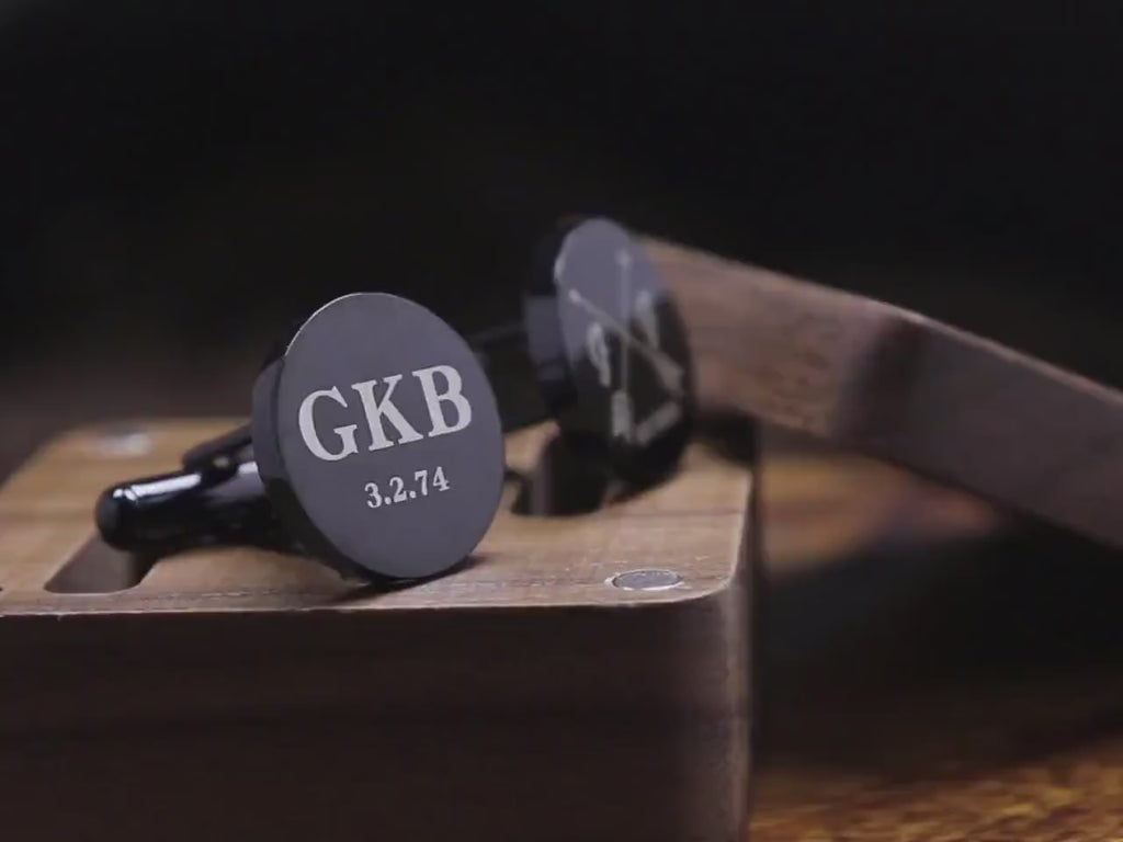 Custom cufflinks Engraved Box Optional, Personalized Wedding Day Cuff links for Groom grooms men Gift, Anniversary Gift for Husband